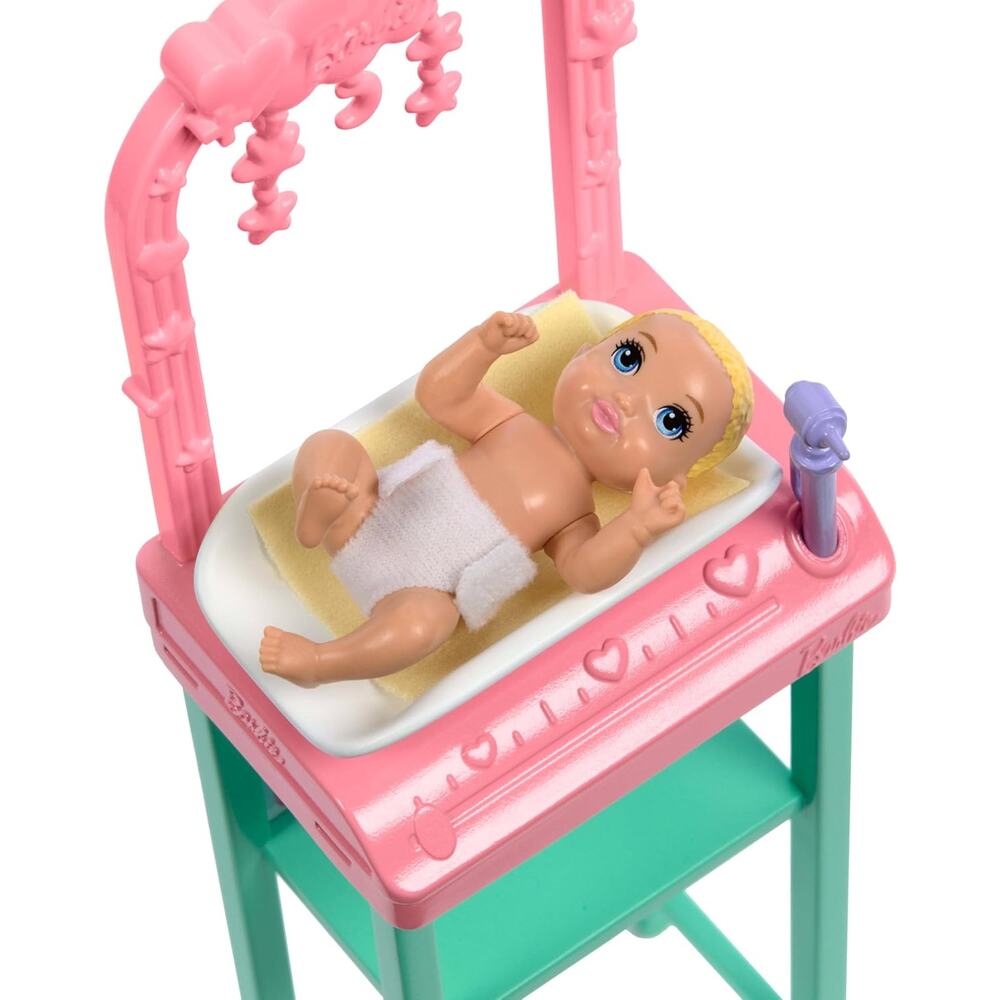 Barbie Baby Doctor Doll with Brunette Fashion Doll 1 Baby Doll Furniture NWT - Picture 6 of 7